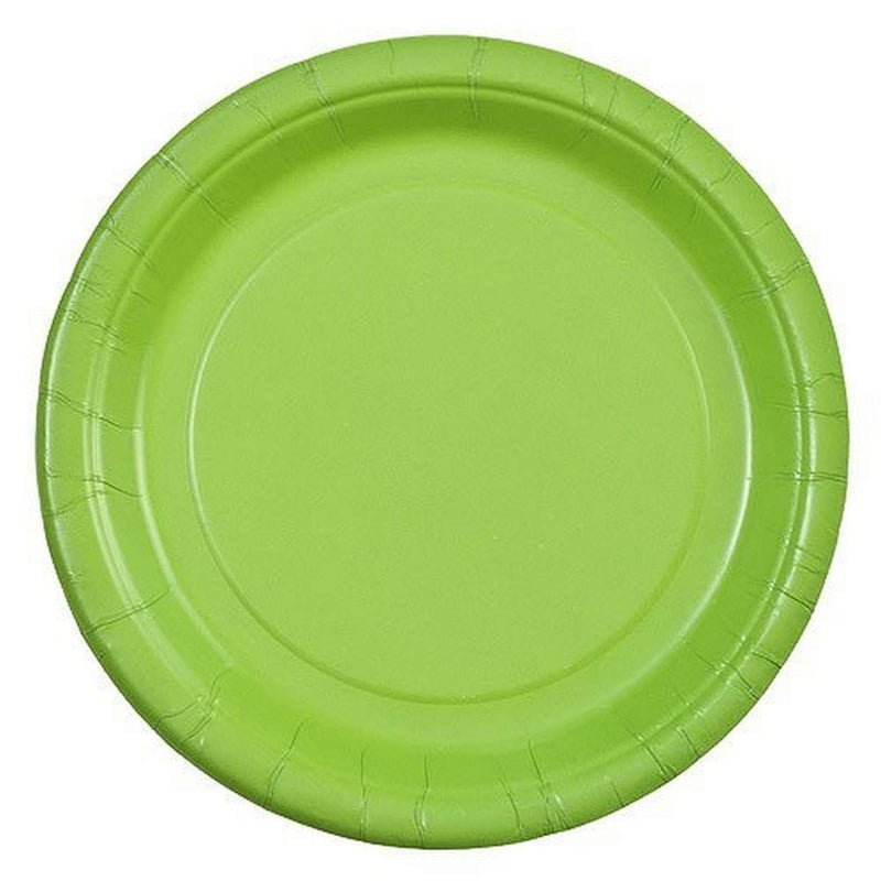Party Dimensions 24 Count Paper Plate, 7-Inch, Lime Green